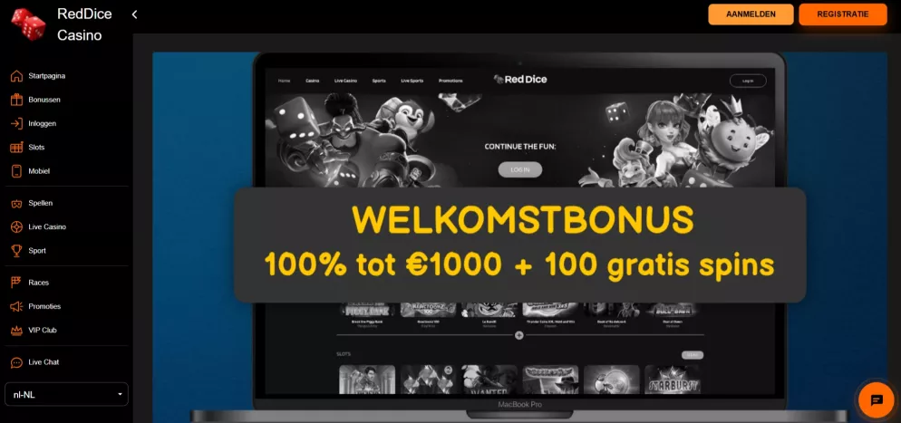 Red Dice Casino – Pak je welkomstbonus tot €1000 + 200 Gratis Spins